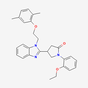 molecular formula C29H31N3O3 B11412028 4-{1-[2-(2,5-dimethylphenoxy)ethyl]-1H-benzimidazol-2-yl}-1-(2-ethoxyphenyl)pyrrolidin-2-one 