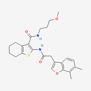 2-{[(6,7-dimethyl-1-benzofuran-3-yl)acetyl]amino}-N-(3-methoxypropyl)-4,5,6,7-tetrahydro-1-benzothiophene-3-carboxamide