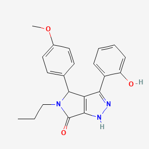 molecular formula C21H21N3O3 B11412050 3-(2-hydroxyphenyl)-4-(4-methoxyphenyl)-5-propyl-4,5-dihydropyrrolo[3,4-c]pyrazol-6(2H)-one 