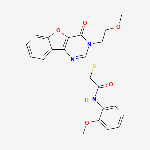 2-((3-(2-methoxyethyl)-4-oxo-3,4-dihydrobenzofuro[3,2-d]pyrimidin-2-yl)thio)-N-(2-methoxyphenyl)acetamide