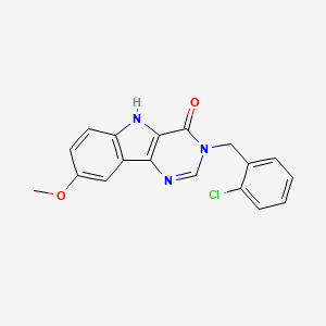 3-(2-chlorobenzyl)-8-methoxy-3,5-dihydro-4H-pyrimido[5,4-b]indol-4-one