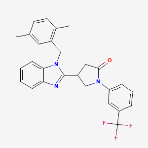 4-[1-(2,5-dimethylbenzyl)-1H-benzimidazol-2-yl]-1-[3-(trifluoromethyl)phenyl]pyrrolidin-2-one