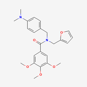 N-[4-(dimethylamino)benzyl]-N-(furan-2-ylmethyl)-3,4,5-trimethoxybenzamide