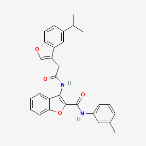 molecular formula C29H26N2O4 B11412091 N-(3-methylphenyl)-3-({[5-(propan-2-yl)-1-benzofuran-3-yl]acetyl}amino)-1-benzofuran-2-carboxamide 