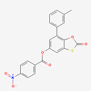 7-(3-Methylphenyl)-2-oxo-1,3-benzoxathiol-5-yl 4-nitrobenzoate