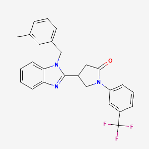 4-[1-(3-methylbenzyl)-1H-benzimidazol-2-yl]-1-[3-(trifluoromethyl)phenyl]pyrrolidin-2-one