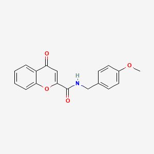 molecular formula C18H15NO4 B11412110 N-(4-methoxybenzyl)-4-oxo-4H-chromene-2-carboxamide CAS No. 868238-77-1