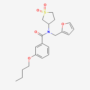 molecular formula C20H25NO5S B11412128 3-butoxy-N-(1,1-dioxidotetrahydrothiophen-3-yl)-N-(furan-2-ylmethyl)benzamide 