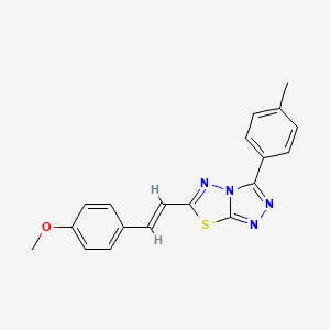 6-[(E)-2-(4-methoxyphenyl)ethenyl]-3-(4-methylphenyl)[1,2,4]triazolo[3,4-b][1,3,4]thiadiazole