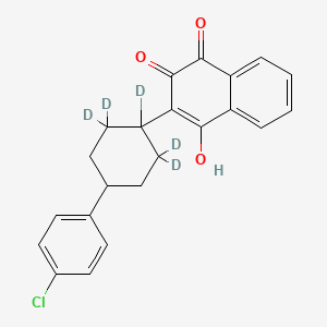 molecular formula C22H19ClO3 B1141217 阿托伐醌-d5 CAS No. 1217612-80-0