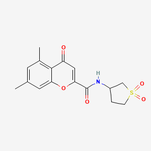 N-(1,1-dioxidotetrahydrothiophen-3-yl)-5,7-dimethyl-4-oxo-4H-chromene-2-carboxamide