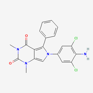 molecular formula C20H16Cl2N4O2 B11412195 6-(4-amino-3,5-dichlorophenyl)-1,3-dimethyl-5-phenyl-1H-pyrrolo[3,4-d]pyrimidine-2,4(3H,6H)-dione 