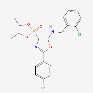 Diethyl [2-(4-bromophenyl)-5-{[(2-chlorophenyl)methyl]amino}-1,3-oxazol-4-YL]phosphonate