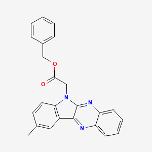 molecular formula C24H19N3O2 B11412209 benzyl (9-methyl-6H-indolo[2,3-b]quinoxalin-6-yl)acetate 