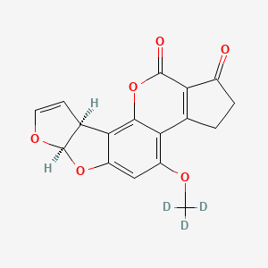 molecular formula C₁₇H₉D₃O₆ B1141224 (6aR,9aS)-4-(甲氧基-d3)-2,3,6a,9a-四氢环戊[c]呋喃[3',2':4,5]呋喃[2,3-h]色烯-1,11-二酮 CAS No. 1217702-31-2