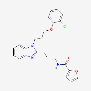 N-(3-{1-[3-(2-chlorophenoxy)propyl]-1H-benzimidazol-2-yl}propyl)furan-2-carboxamide