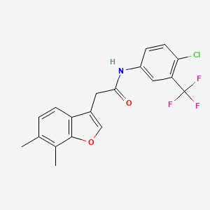 N-[4-chloro-3-(trifluoromethyl)phenyl]-2-(6,7-dimethyl-1-benzofuran-3-yl)acetamide