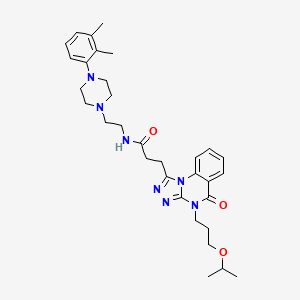 N-{2-[4-(2,3-dimethylphenyl)piperazin-1-yl]ethyl}-3-{5-oxo-4-[3-(propan-2-yloxy)propyl]-4H,5H-[1,2,4]triazolo[4,3-a]quinazolin-1-yl}propanamide