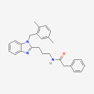 N-{3-[1-(2,5-dimethylbenzyl)-1H-benzimidazol-2-yl]propyl}-2-phenylacetamide