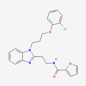 N-(2-{1-[3-(2-chlorophenoxy)propyl]-1H-benzimidazol-2-yl}ethyl)furan-2-carboxamide