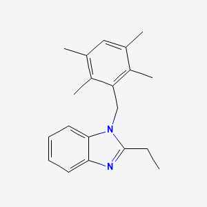 molecular formula C20H24N2 B11412305 2-ethyl-1-(2,3,5,6-tetramethylbenzyl)-1H-benzimidazole 