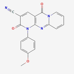 molecular formula C19H12N4O3 B11412309 7-(4-methoxyphenyl)-2,6-dioxo-1,7,9-triazatricyclo[8.4.0.03,8]tetradeca-3(8),4,9,11,13-pentaene-5-carbonitrile 