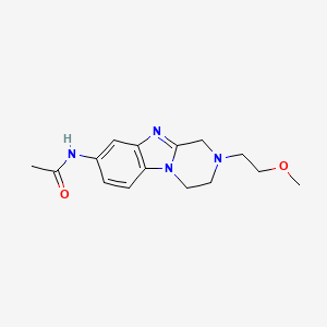 molecular formula C15H20N4O2 B11412334 N-[2-(2-methoxyethyl)-3,4-dihydro-1H-pyrazino[1,2-a]benzimidazol-8-yl]acetamide CAS No. 727685-04-3