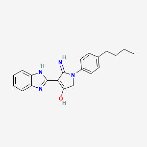 5-Amino-4-(1H-1,3-benzodiazol-2-YL)-1-(4-butylphenyl)-2,3-dihydro-1H-pyrrol-3-one