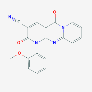 molecular formula C19H12N4O3 B11412343 7-(2-methoxyphenyl)-2,6-dioxo-1,7,9-triazatricyclo[8.4.0.03,8]tetradeca-3(8),4,9,11,13-pentaene-5-carbonitrile 