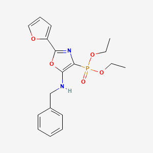 molecular formula C18H21N2O5P B11412388 Diethyl [5-(benzylamino)-2-(furan-2-yl)-1,3-oxazol-4-yl]phosphonate 