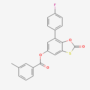 7-(4-Fluorophenyl)-2-oxo-1,3-benzoxathiol-5-yl 3-methylbenzoate