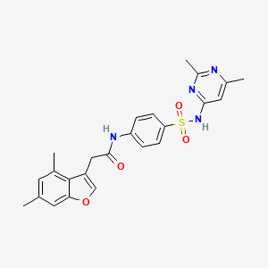 2-(4,6-dimethyl-1-benzofuran-3-yl)-N-{4-[(2,6-dimethylpyrimidin-4-yl)sulfamoyl]phenyl}acetamide