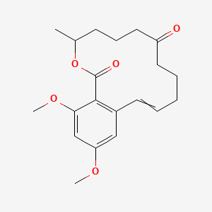 B1141245 14,16-dimethoxy-3-methyl-3,4,5,6,7,8,9,10-octahydro-1H-2-benzoxacyclotetradecine-1,7-dione CAS No. 7533-25-7