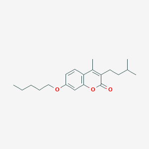 4-methyl-3-(3-methylbutyl)-7-(pentyloxy)-2H-chromen-2-one