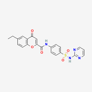 6-ethyl-4-oxo-N-[4-(pyrimidin-2-ylsulfamoyl)phenyl]-4H-chromene-2-carboxamide