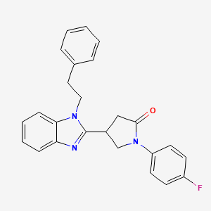 1-(4-fluorophenyl)-4-[1-(2-phenylethyl)-1H-benzimidazol-2-yl]pyrrolidin-2-one