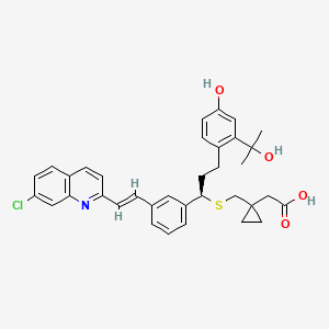 molecular formula C₃₅H₃₆ClNO₄S B1141250 1-((((1R)-1-(3-((1E)-2-(7-氯-2-喹啉基)乙烯基)苯基)-3-(4-羟基-2-(1-羟基-1-甲基乙基)苯基)丙基)硫代)甲基)环丙烷乙酸 CAS No. 200804-28-0