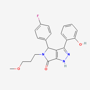 4-(4-fluorophenyl)-3-(2-hydroxyphenyl)-5-(3-methoxypropyl)-4,5-dihydropyrrolo[3,4-c]pyrazol-6(2H)-one