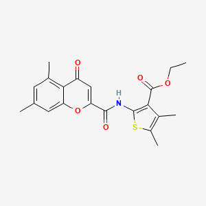 ethyl 2-{[(5,7-dimethyl-4-oxo-4H-chromen-2-yl)carbonyl]amino}-4,5-dimethylthiophene-3-carboxylate