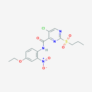 5-chloro-N-(4-ethoxy-2-nitrophenyl)-2-(propylsulfonyl)pyrimidine-4-carboxamide