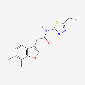 2-(6,7-dimethyl-1-benzofuran-3-yl)-N-(5-ethyl-1,3,4-thiadiazol-2-yl)acetamide