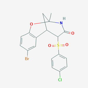 8-bromo-5-[(4-chlorophenyl)sulfonyl]-2-methyl-2,3,5,6-tetrahydro-4H-2,6-methano-1,3-benzoxazocin-4-one