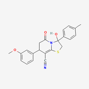 3-hydroxy-7-(3-methoxyphenyl)-3-(4-methylphenyl)-5-oxo-2,3,6,7-tetrahydro-5H-[1,3]thiazolo[3,2-a]pyridine-8-carbonitrile