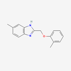 molecular formula C16H16N2O B11412576 5-methyl-2-[(2-methylphenoxy)methyl]-1H-benzimidazole 