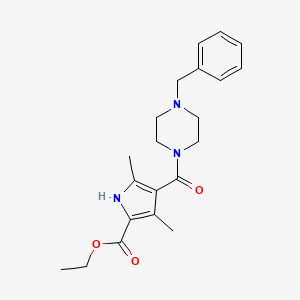 ethyl 4-(4-benzylpiperazine-1-carbonyl)-3,5-dimethyl-1H-pyrrole-2-carboxylate