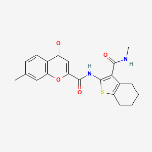 7-methyl-N-[3-(methylcarbamoyl)-4,5,6,7-tetrahydro-1-benzothiophen-2-yl]-4-oxo-4H-chromene-2-carboxamide