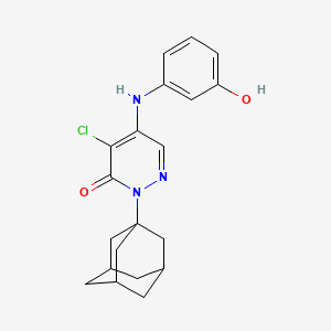 2-(Adamantan-1-YL)-4-chloro-5-[(3-hydroxyphenyl)amino]-2,3-dihydropyridazin-3-one