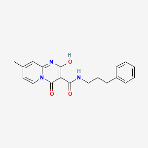 molecular formula C19H19N3O3 B11412645 2-hydroxy-8-methyl-4-oxo-N-(3-phenylpropyl)-4H-pyrido[1,2-a]pyrimidine-3-carboxamide 