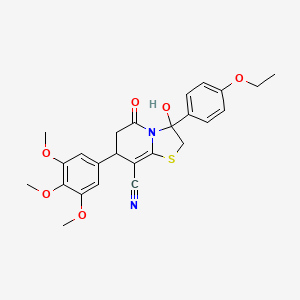 3-(4-ethoxyphenyl)-3-hydroxy-5-oxo-7-(3,4,5-trimethoxyphenyl)-2,3,6,7-tetrahydro-5H-[1,3]thiazolo[3,2-a]pyridine-8-carbonitrile