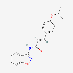 molecular formula C19H18N2O3 B11412651 (2E)-N-(1,2-benzoxazol-3-yl)-3-[4-(propan-2-yloxy)phenyl]prop-2-enamide 